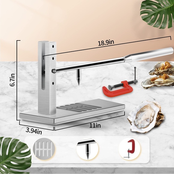 Oyster Shucker Machine Tool Set, Oyster Clam Opener, Knife, Hotel Buffets Homes - Picture 9 of 13